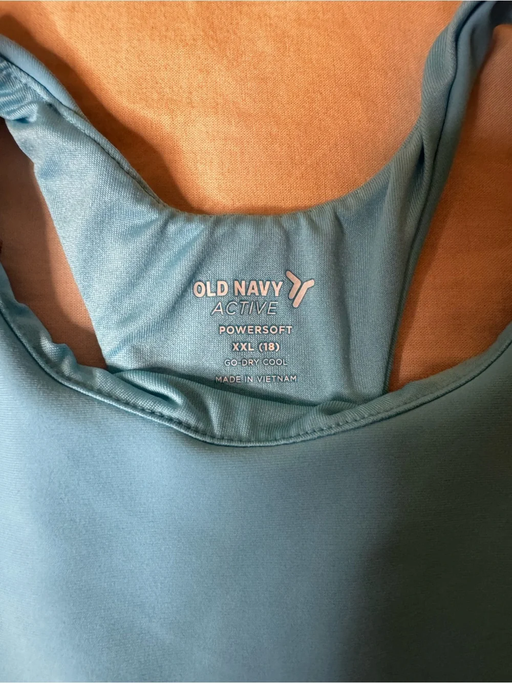 EUC OLD NAVY Pink Blue Racerback Sports Bra Tank Tops Set Small 18